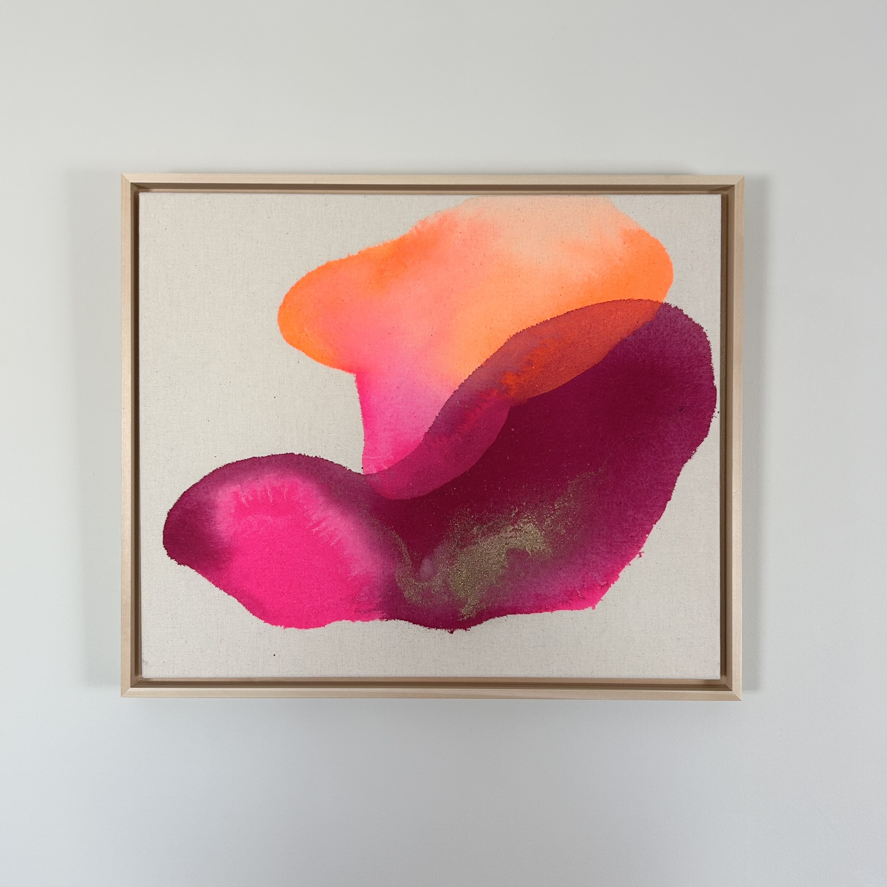 Lichtung, 2025, Acrylic on raw cotton canvas